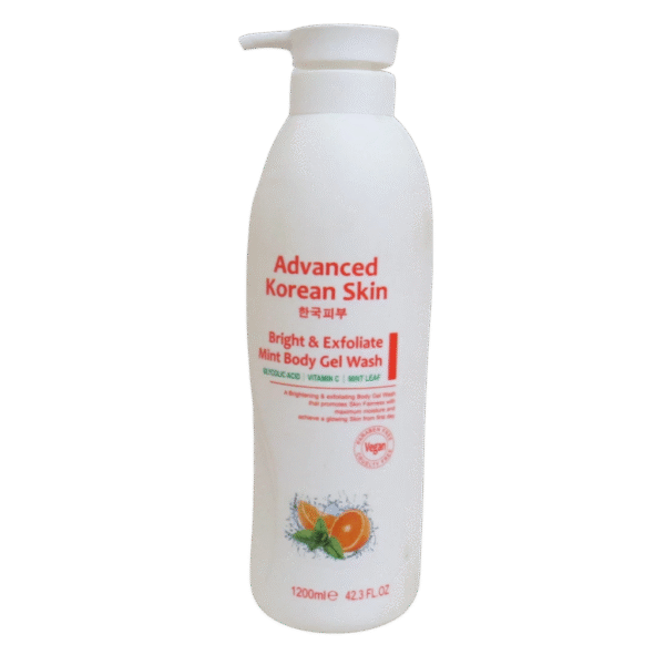Advanced Korean Skin Bright & Exfoliate Mint Body Gel Wash 1200ml