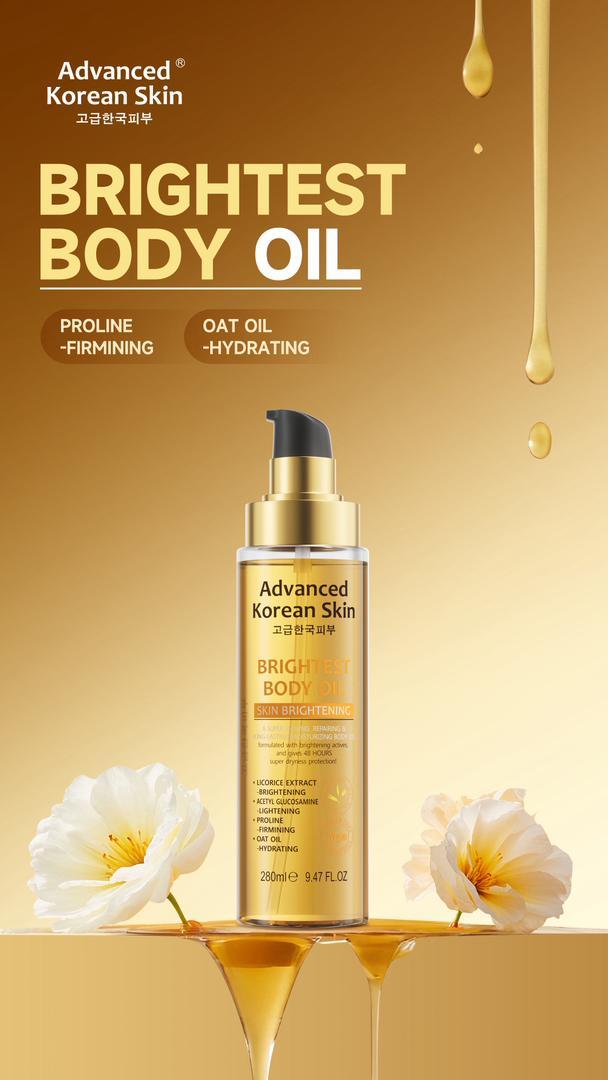 Advanced Korean Skin Brightest Body oil 280ml - Image 2