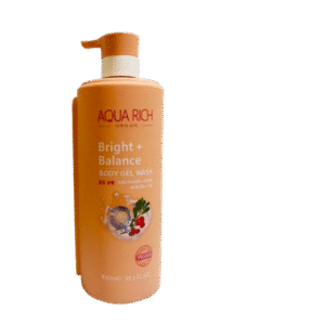 Aqua Rich Bright & Balance Body Gel Wash 1000ml (Niacinamide, Alpha Arbutin & TXA)
